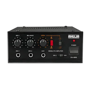Ahuja MIXER AMPLIFIERS MOBILE PA MIXER AMPLIFIERS  PA-400S 40 WATTS Mobile PA Mixer Amplifier